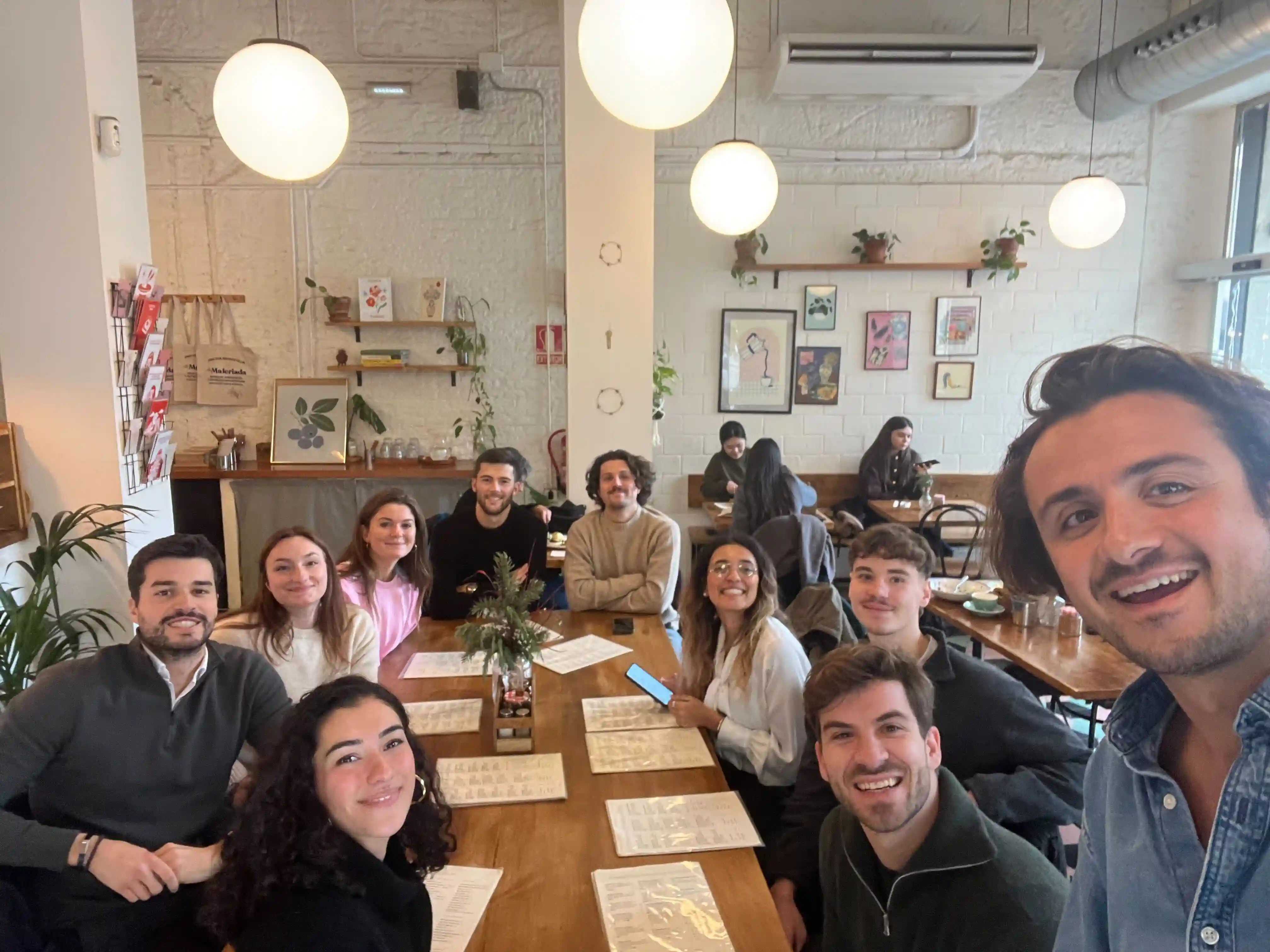 Yuma team members having a team dinner