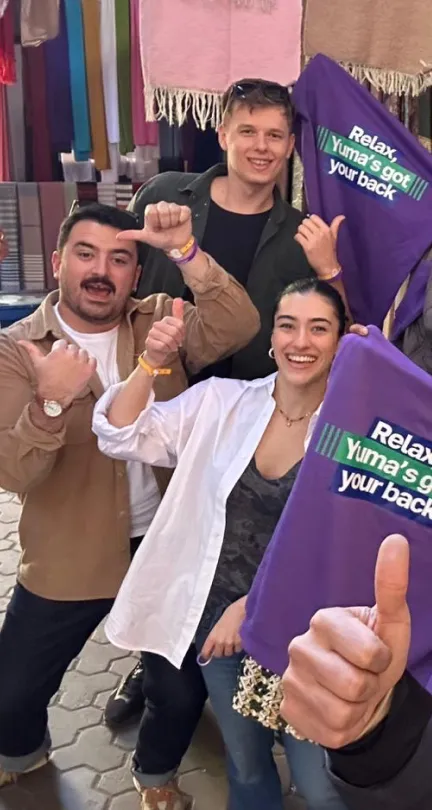 Yuma team members at a meetup