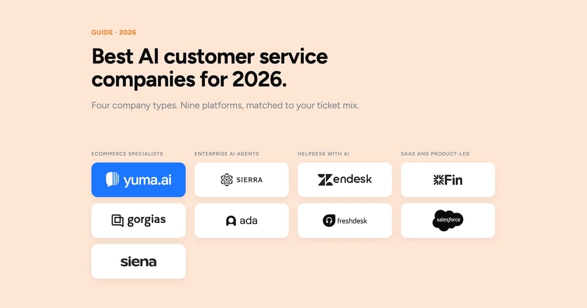 Best AI customer service companies for 2026