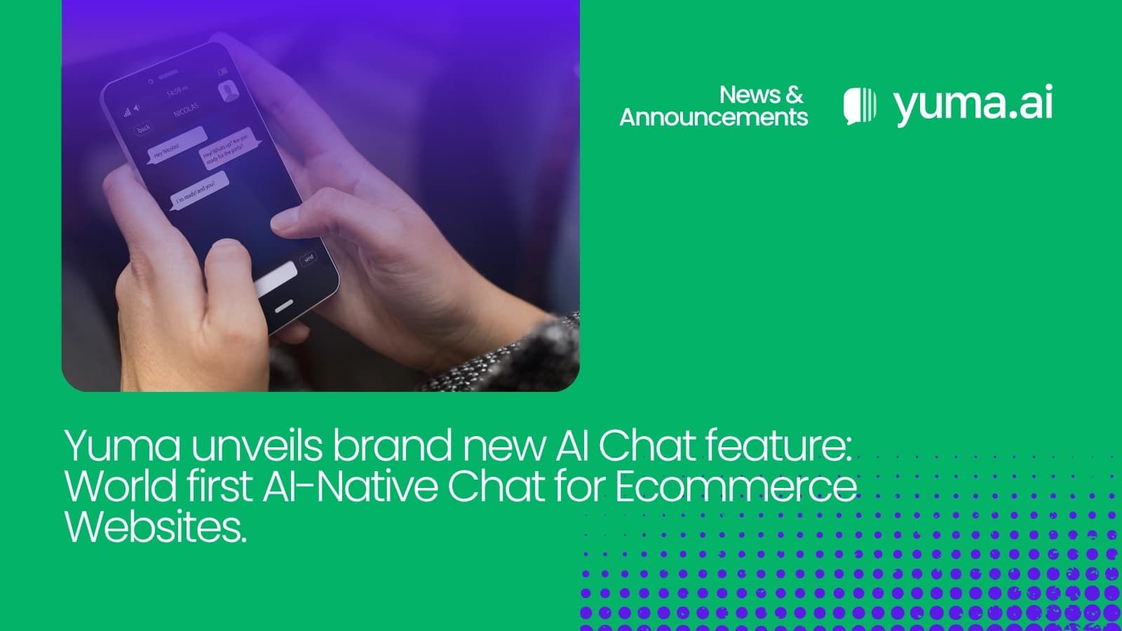 Yuma unveils brand new AI Chat feature: World first AI-Native Chat for Ecommerce Websites!