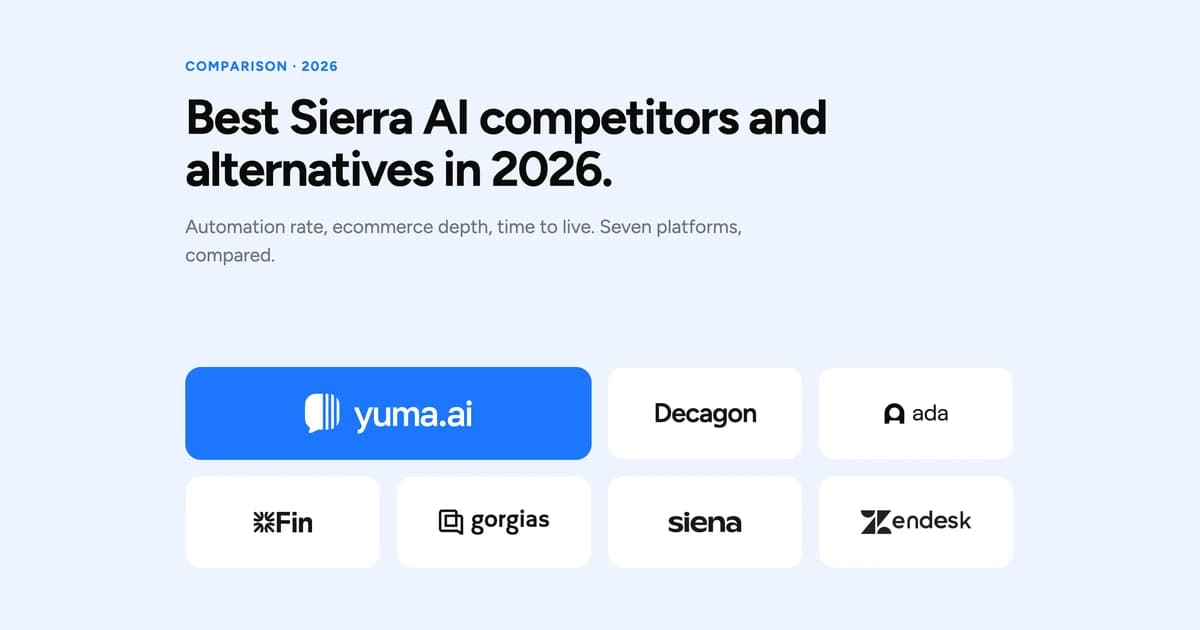 Best Sierra AI competitors and alternatives in 2026