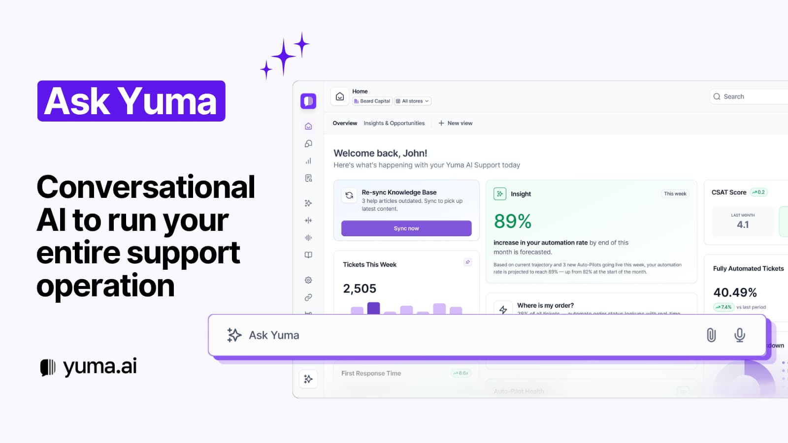 Yuma AI lance Ask Yuma : une IA conversationnelle pour piloter vos opérations support