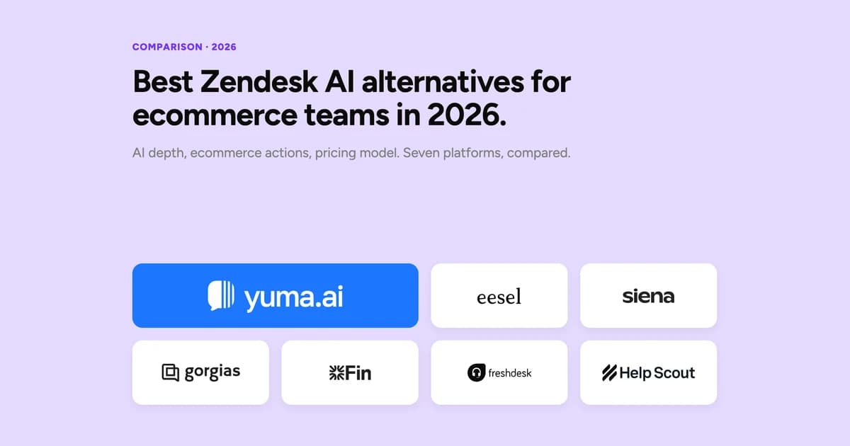 Best Zendesk AI alternatives for ecommerce teams in 2026