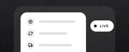 A live data panel pulling orders, subscriptions and shipping