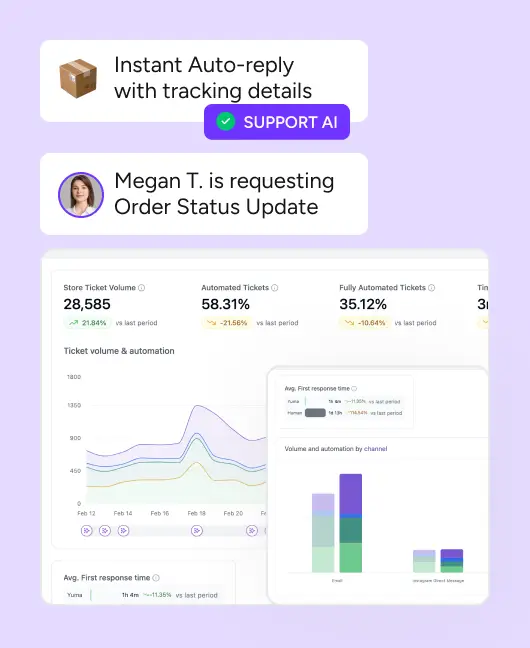 Support AI auto-reply with tracking details