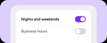 Business hours schedule handing nights and weekends to Yuma