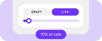 Live toggle with a gradual rollout slider set to 25%