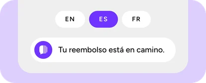 Language switcher set to Spanish over a live waveform