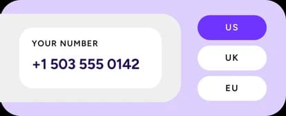 Phone number options: provisioned, routed or bring your own