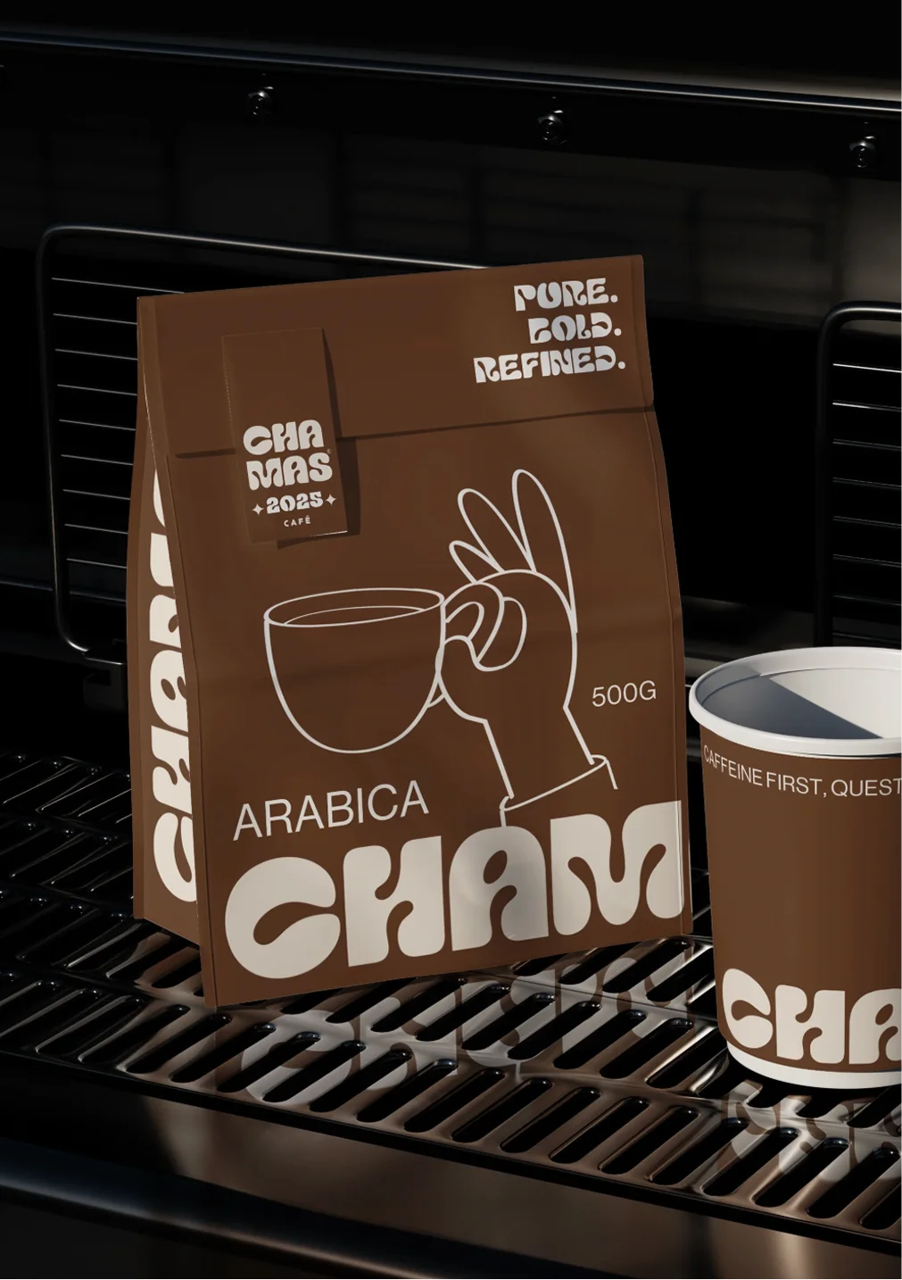 A bag of Daybreak Coffee, the fictional store Yuma's demo voice agent supports