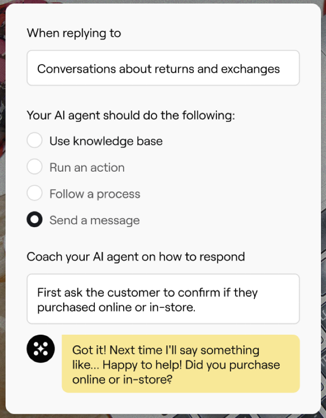 Ada's workflow builder interface.