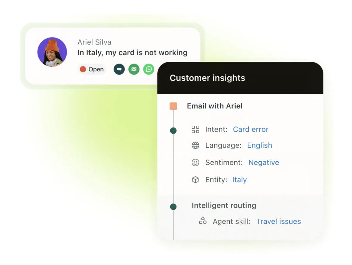 Zendesk AI customer insights and conversation interface for support teams