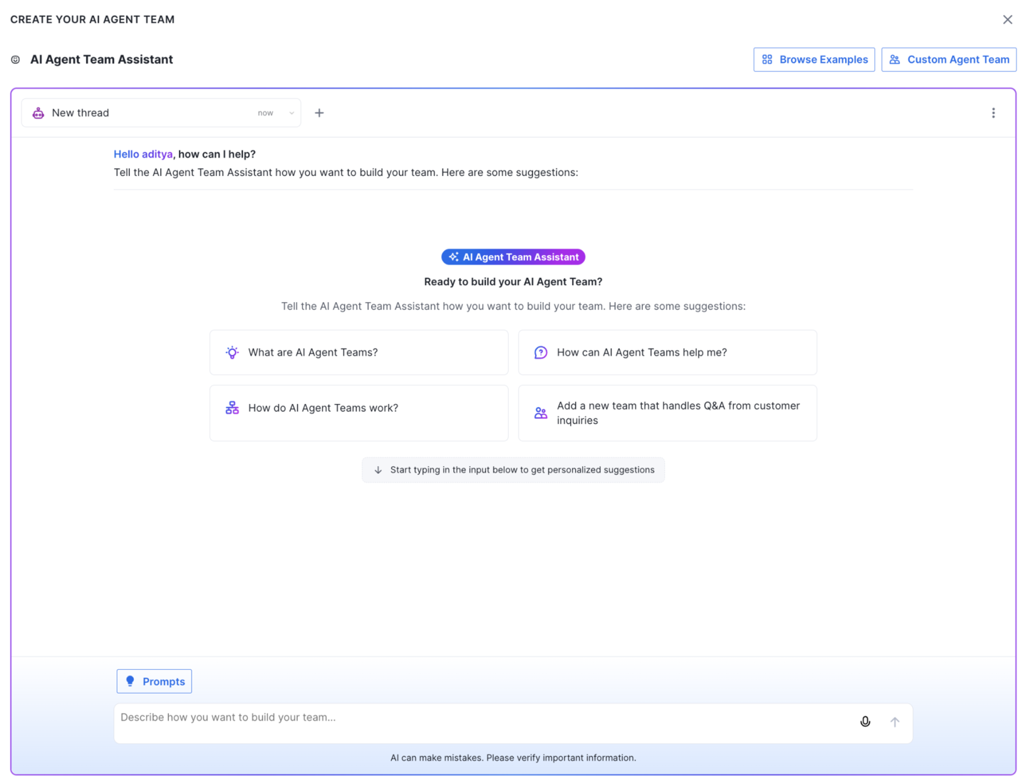 Kustomer AI Agent builder screenshot showing a support agent configuration screen
